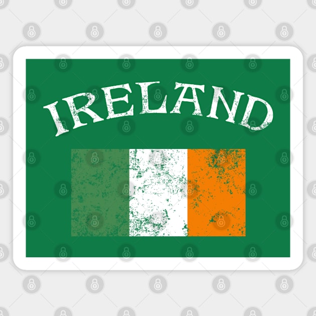 Ireland Flag Irish Pride Distressed Design Magnet by PsychoDynamics